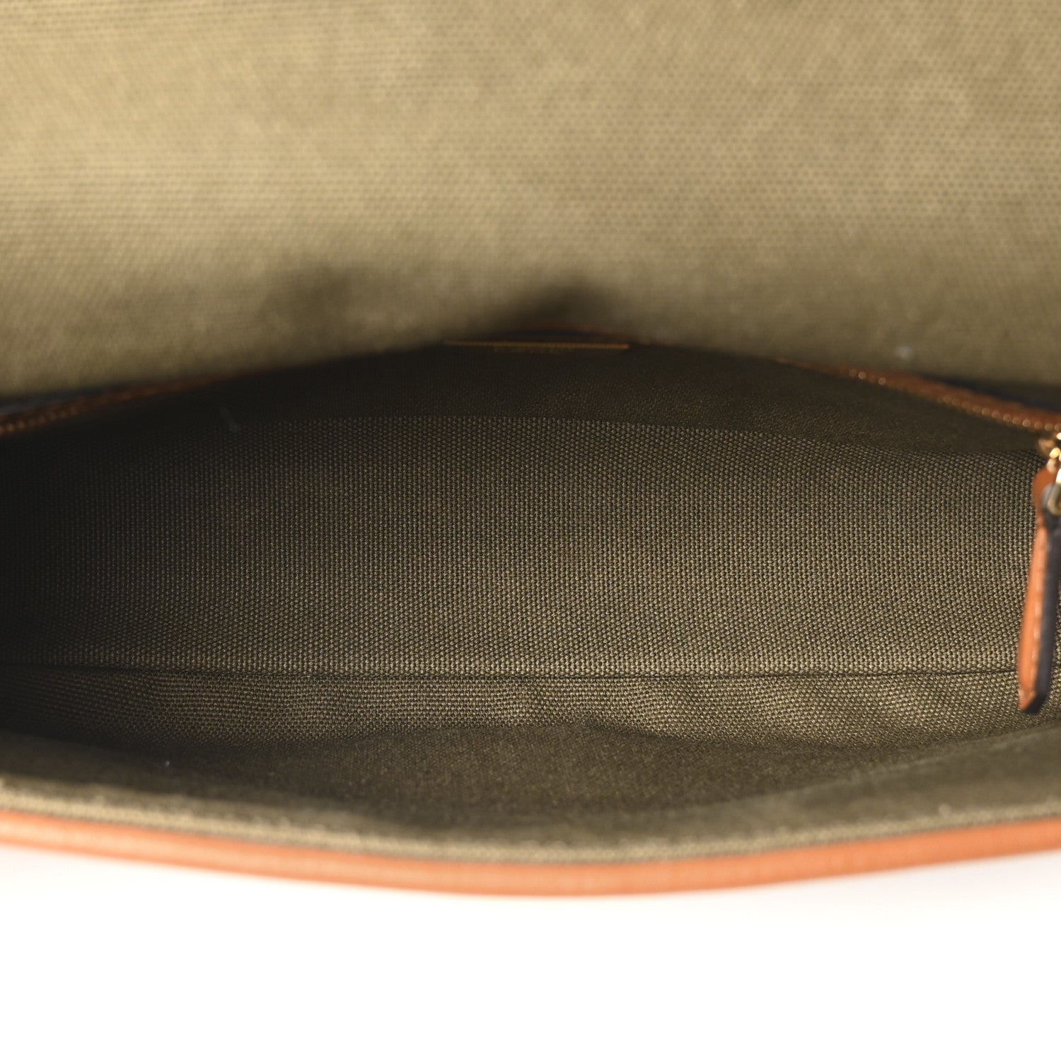 Fendi Canvas Vitello King FF Embroidered Baguette Amazzonia Cuoio 5 of 10