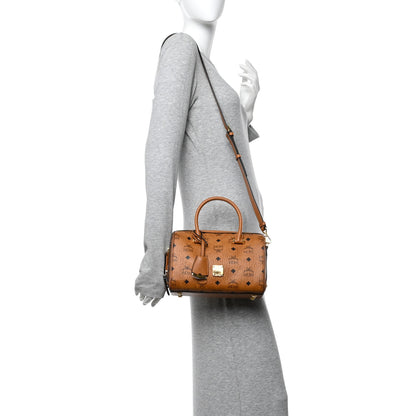 MCM Visetos Small Essential Boston Bag Cognac 2 of 10