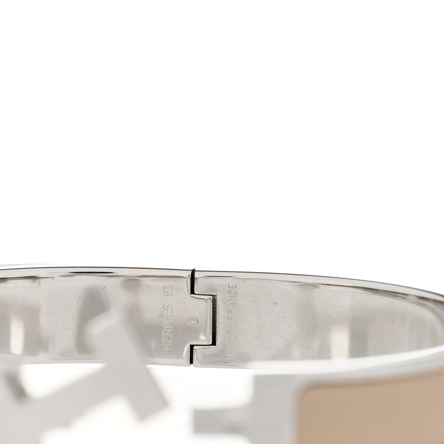 Hermes Matte Enamel Narrow Clic Clac HH Bracelet PM Chesnut 4 of 5