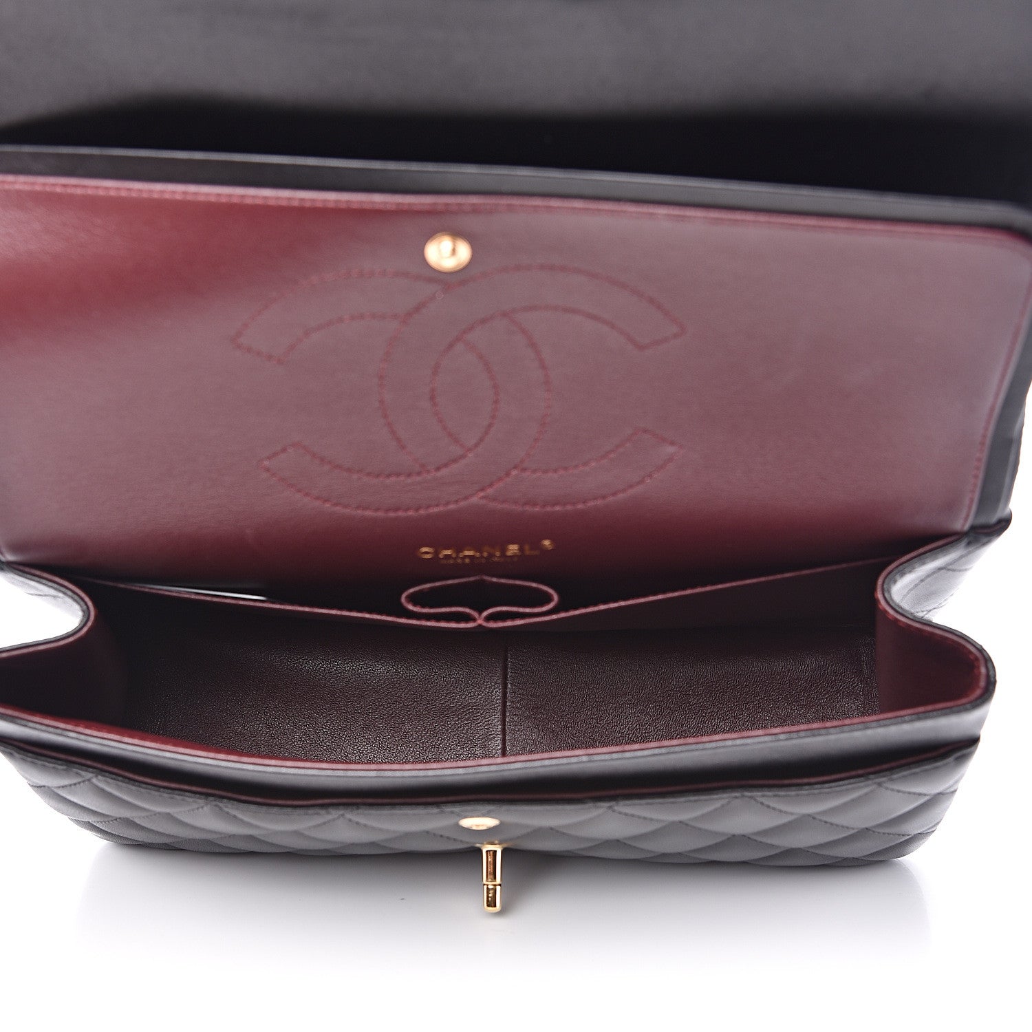 Chanel Lambskin Quilted Jumbo Double Flap Black 4 of 13