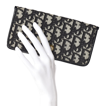 Christian Dior Monogram Flap Wallet Black 2 of 12