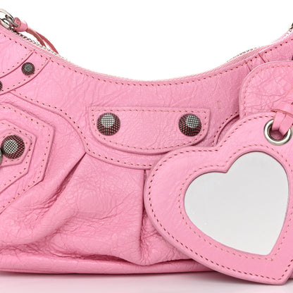 Balenciaga Agneau Arena Le Cagole Shoulder Bag XS Candy Pink 9 of 13