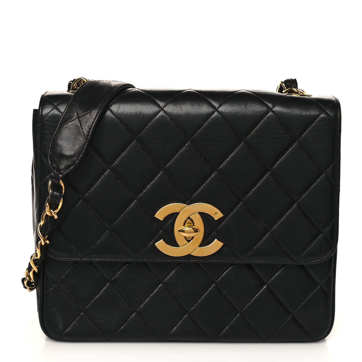 Chanel Lambskin Quilted Mini Square Flap Bag Black 1 of 10