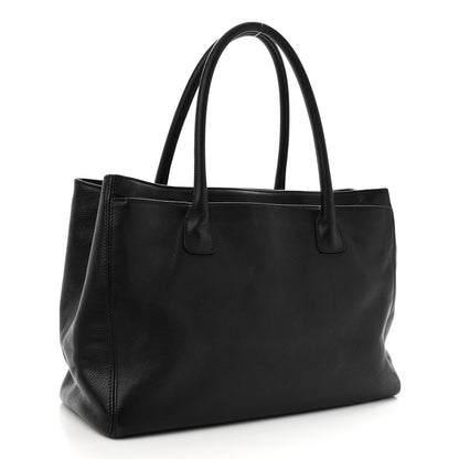 Chanel Calfskin Cerf Executive Shopper Tote Black 3 of 11