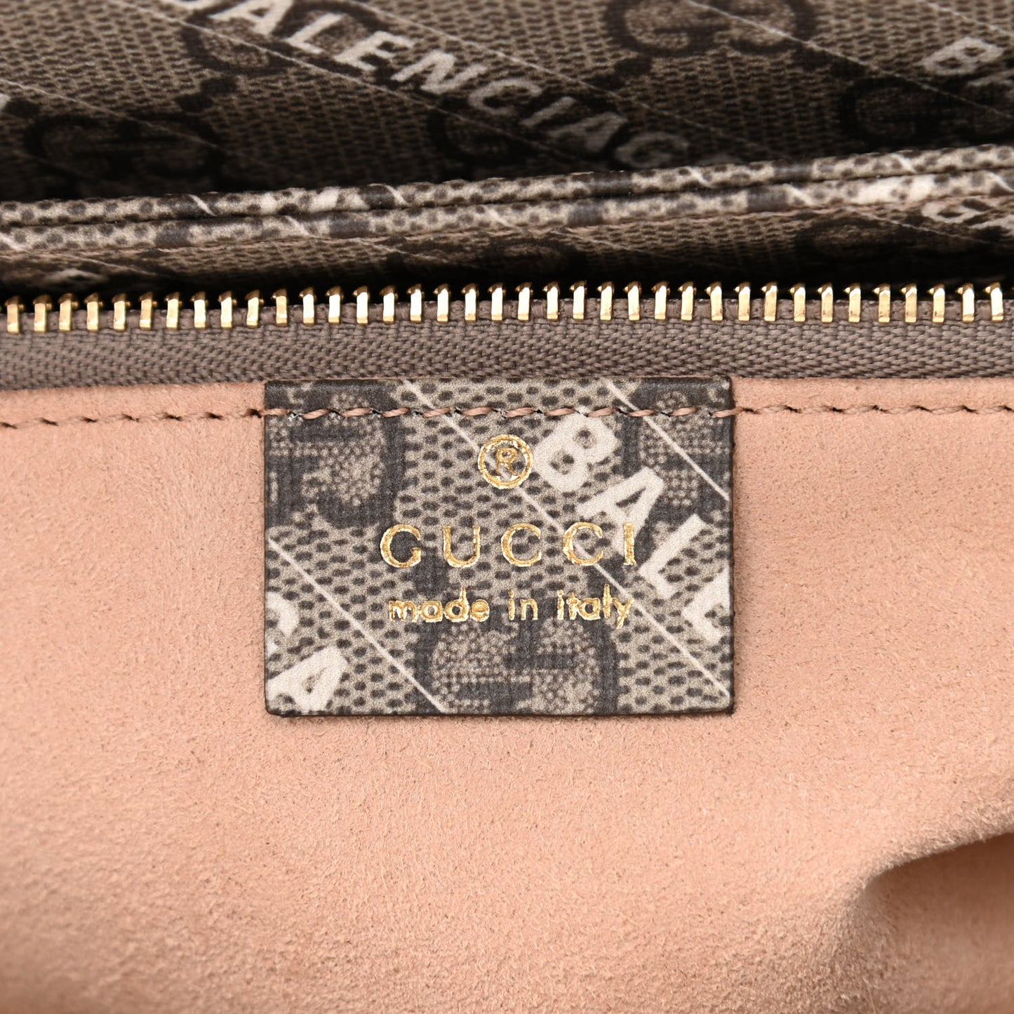 X BALENCIAGA GG Supreme Monogram Logo Print Horsebit 1955 Shoulder Bag Beige Ebony