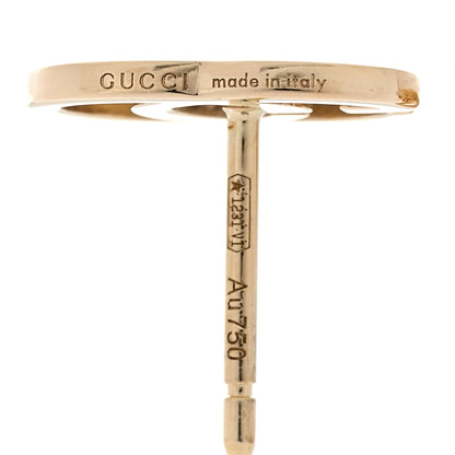 Gucci 18K Yellow Gold Running G Stud Earrings 4 of 5