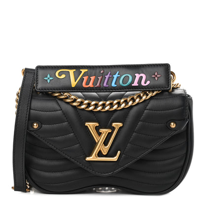 Louis Vuitton Calfskin New Wave Chain MM Black 1 of 9