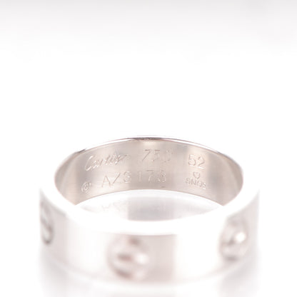 Cartier 18K White Gold 5.5mm LOVE Ring 52 6 4 of 4