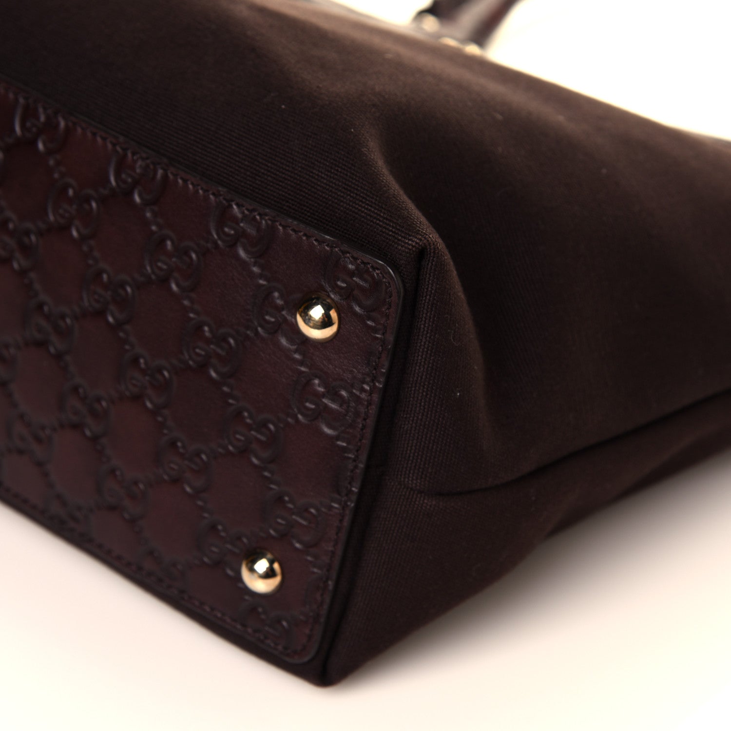 Gucci Guccissima Trim Canvas Hobo Dark Brown 12 of 13