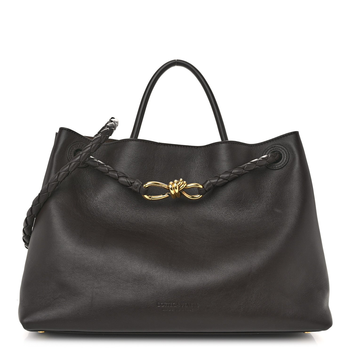 Bottega Veneta Silky Calfskin Medium Andiamo Shoulder Bag Fondant 1 of 10