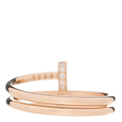 Cartier 18K Pink Gold Diamond Double Juste Un Clou Ring 55 7.25 2 of 3
