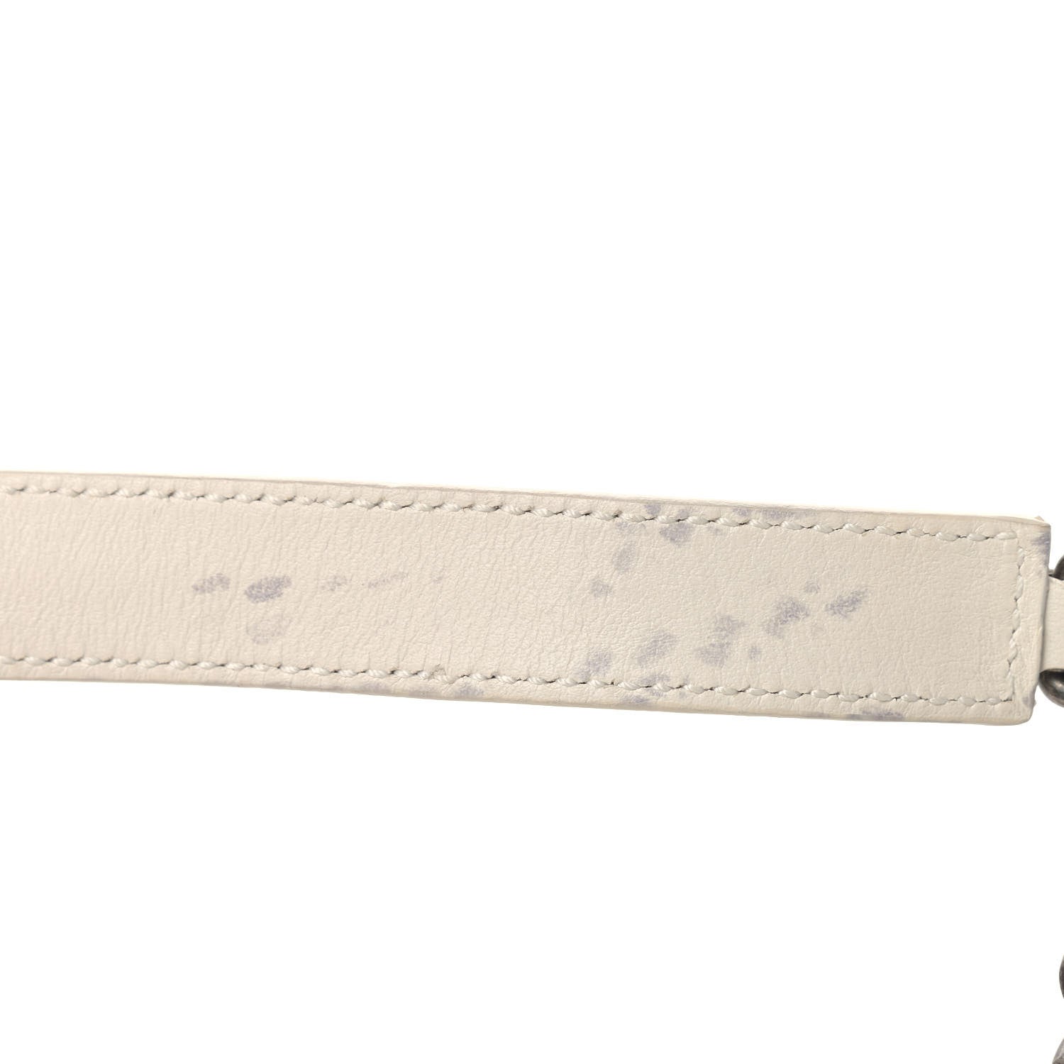 Saint Laurent Calfskin Crochet Baby Monogram Chain Satchel White 9 of 11