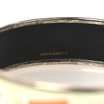 Hermes Enamel Printed Wide De Passage a Paris Bracelet 70 5 of 6