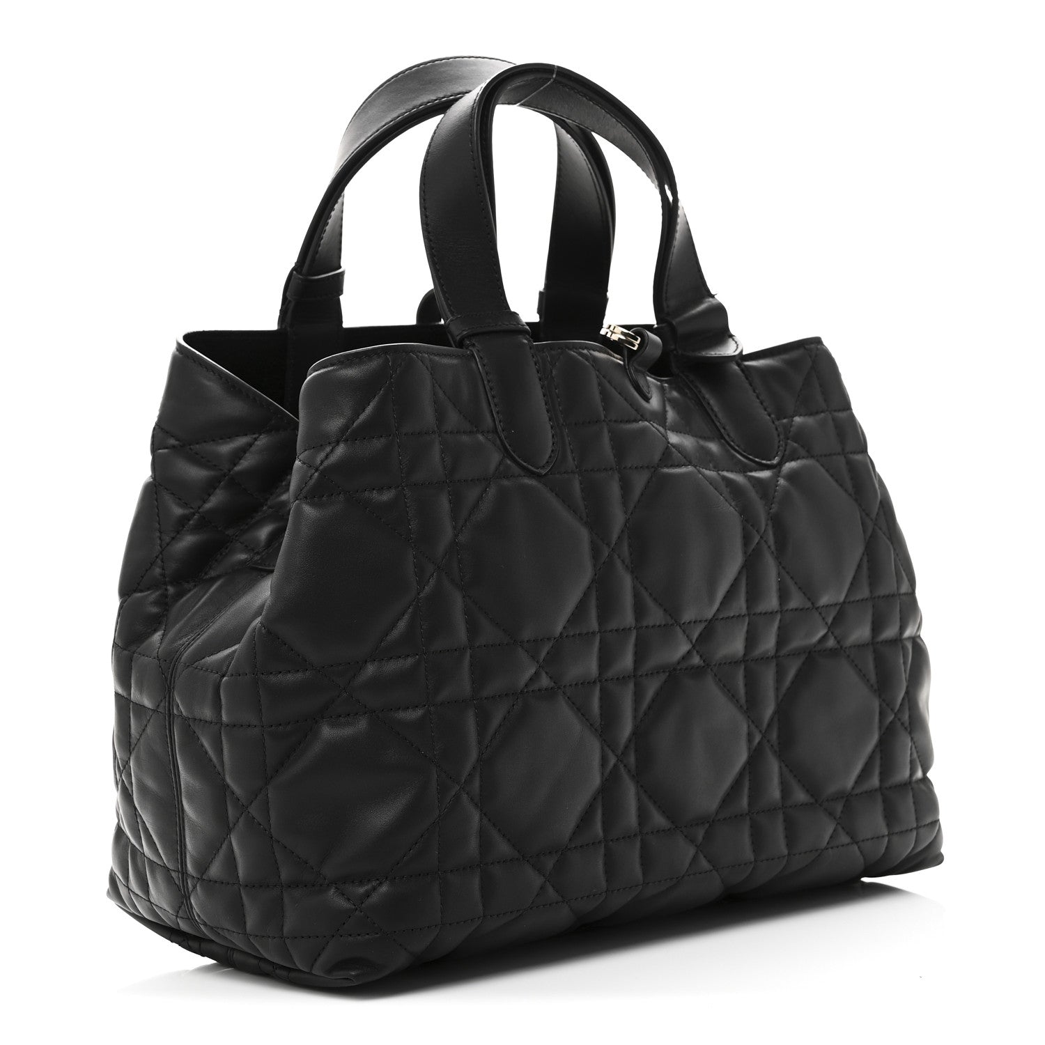 Christian Dior Calfskin Macrocannage Medium Toujours Black 4 of 12