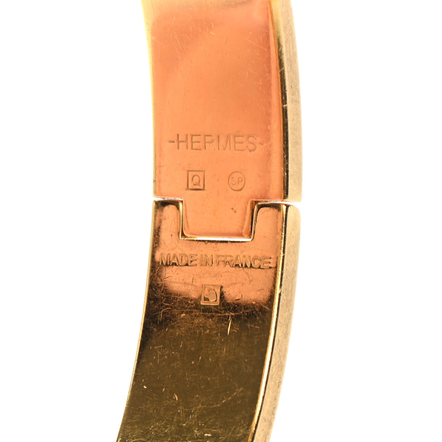 Hermes Enamel Narrow Clic Clac H Bracelet GM Vert Aqua 4 of 4