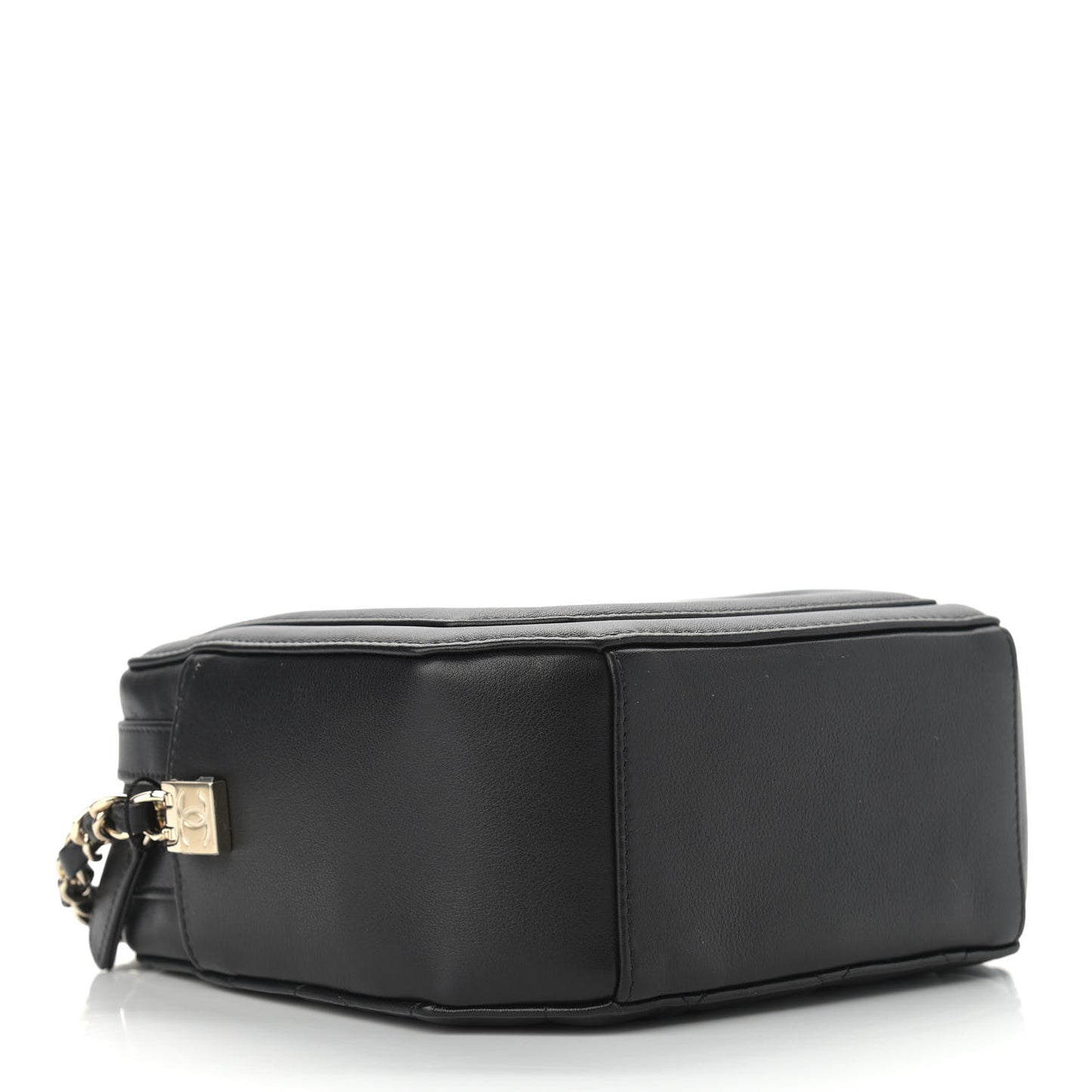 Calfskin CC Clock Camera Case Black