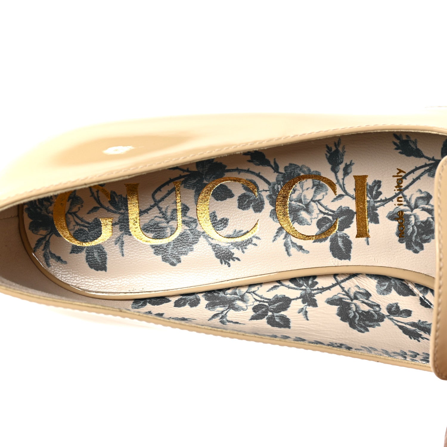 Gucci Vernice GG Victoire 55mm Loafer Pumps 38.5 Sand Storm 7 of 9