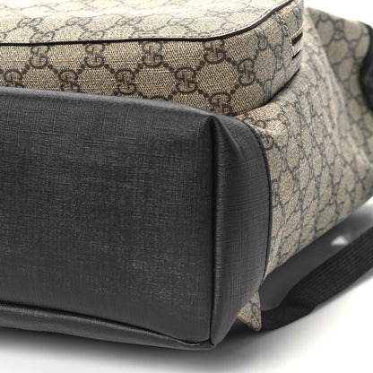 Gucci GG Supreme Monogram Single Buckle Backpack Beige Black 9 of 9