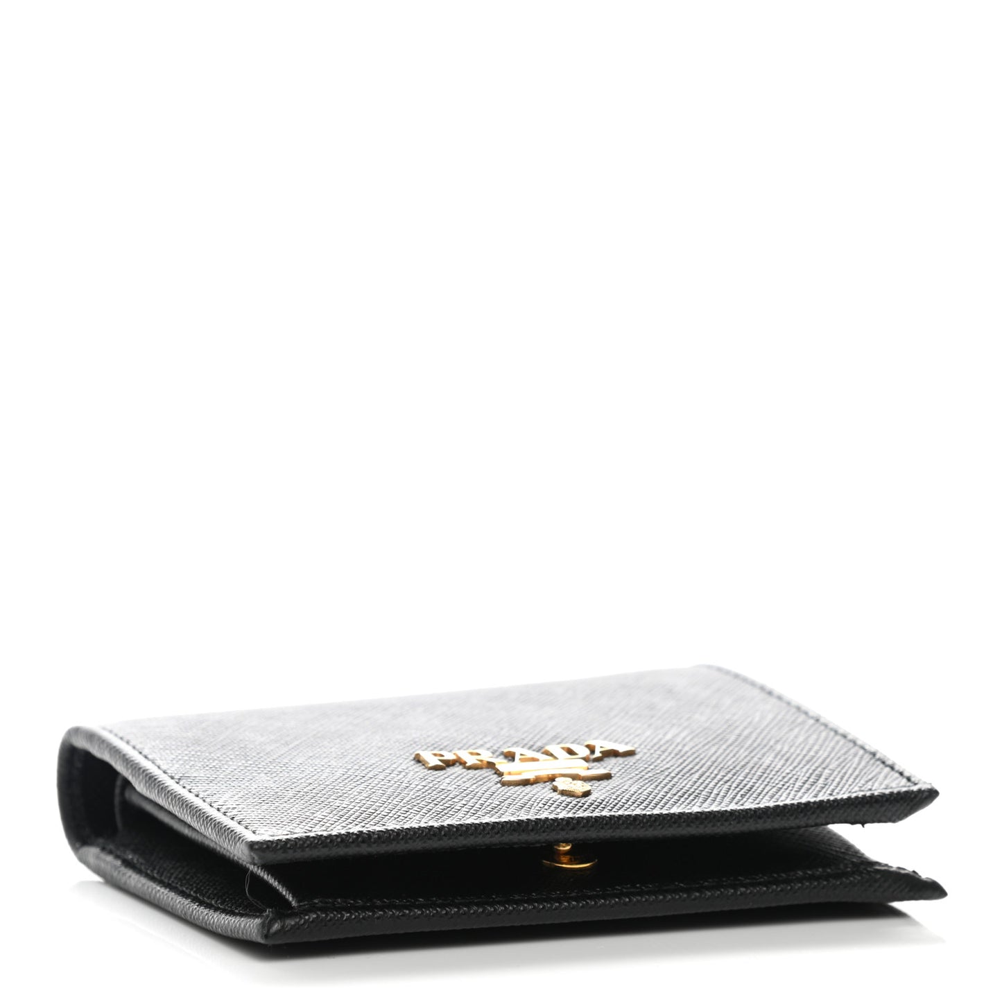 Saffiano Triangle Bi-Fold Wallet Black