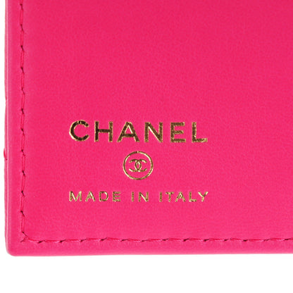 Chanel Lambskin Quilted Card Holder Wallet Fuchsia 9 of 16