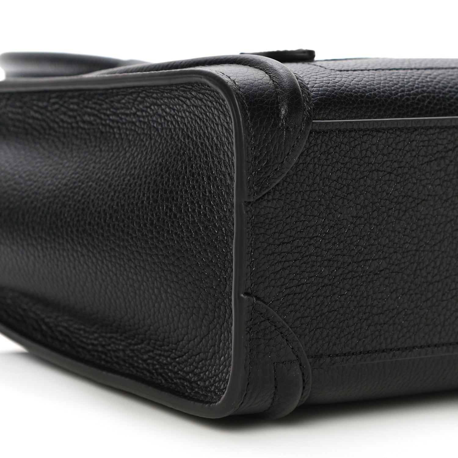 Celine Drummed Calfskin Nano Luggage Black 9 of 11