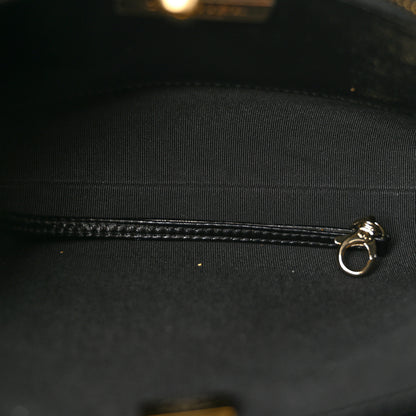 Chanel Shiny Crumpled Calfskin Quilted Mini 31 Shopping Bag Black 5 of 14