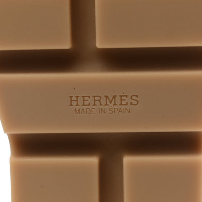 Hermes Calfskin Cork Eze 30 Sandals 39 Marron Glaise 6 of 9