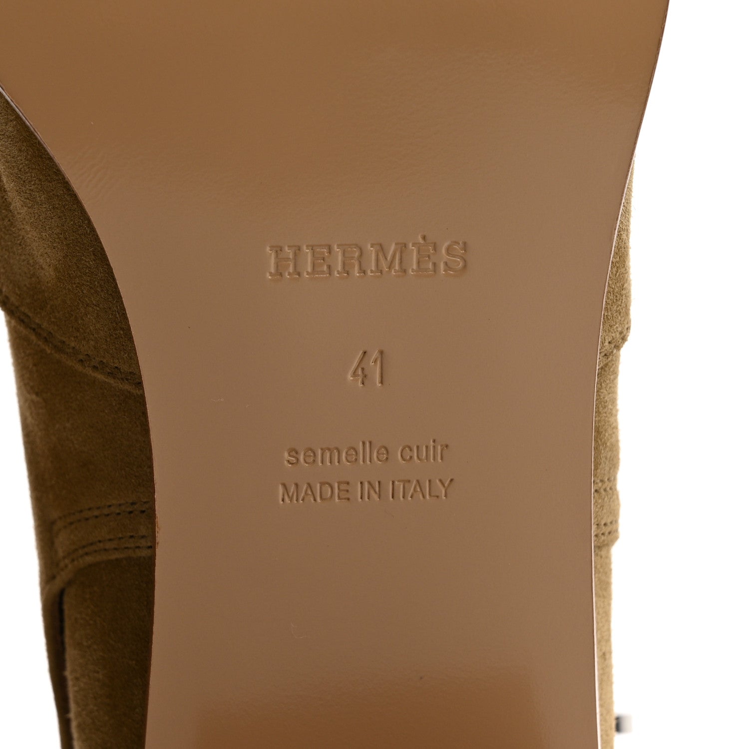 Hermes Suede Frenchie 50 Ankle Boots 41 Beige Gobi 7 of 8