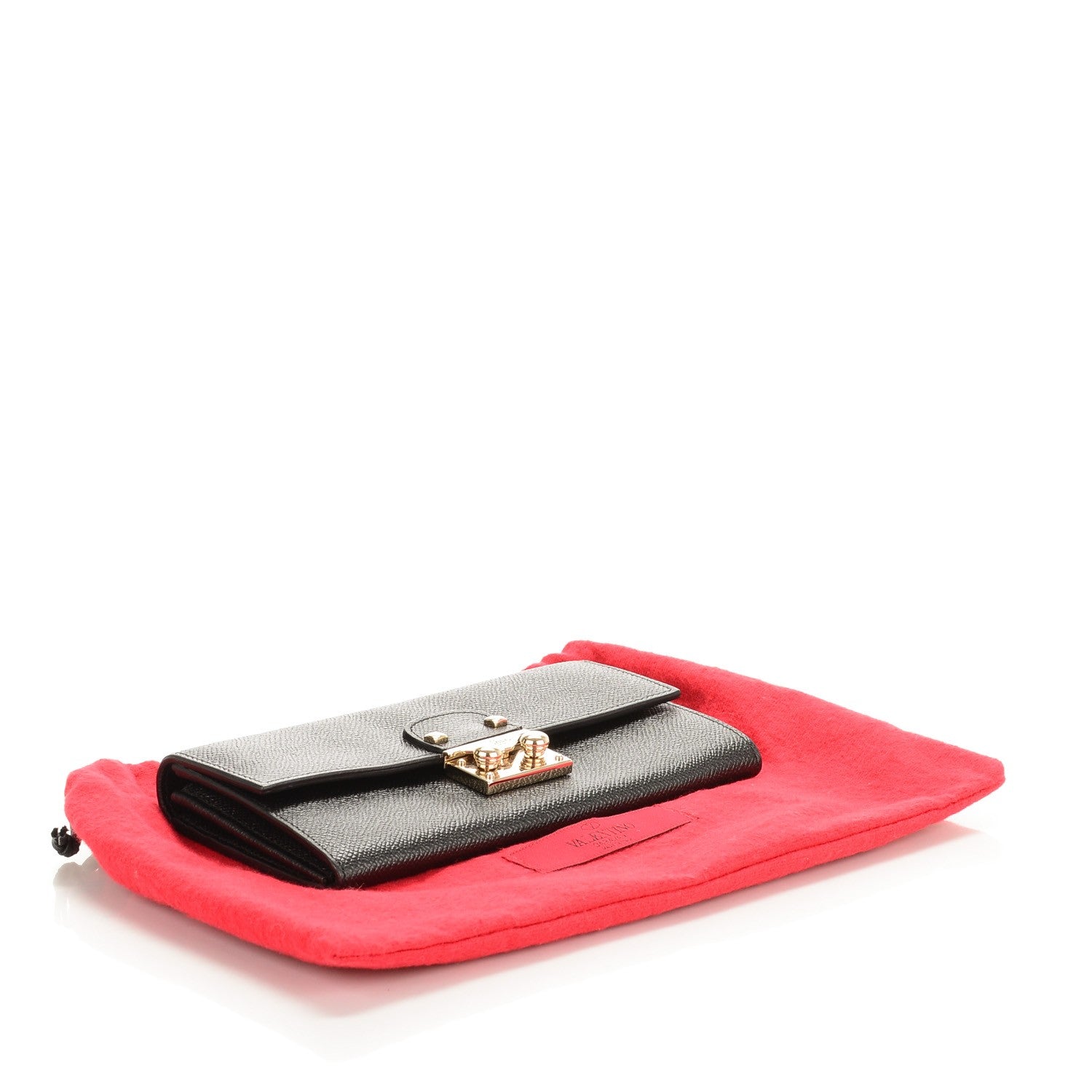 Valentino Garavani Calfskin Continental Flap Wallet Black 4 of 8
