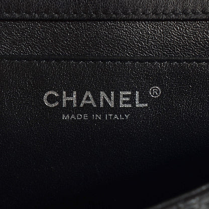 Chanel Lambskin Quilted Clutch With Chain Flap Black 7 of 8
