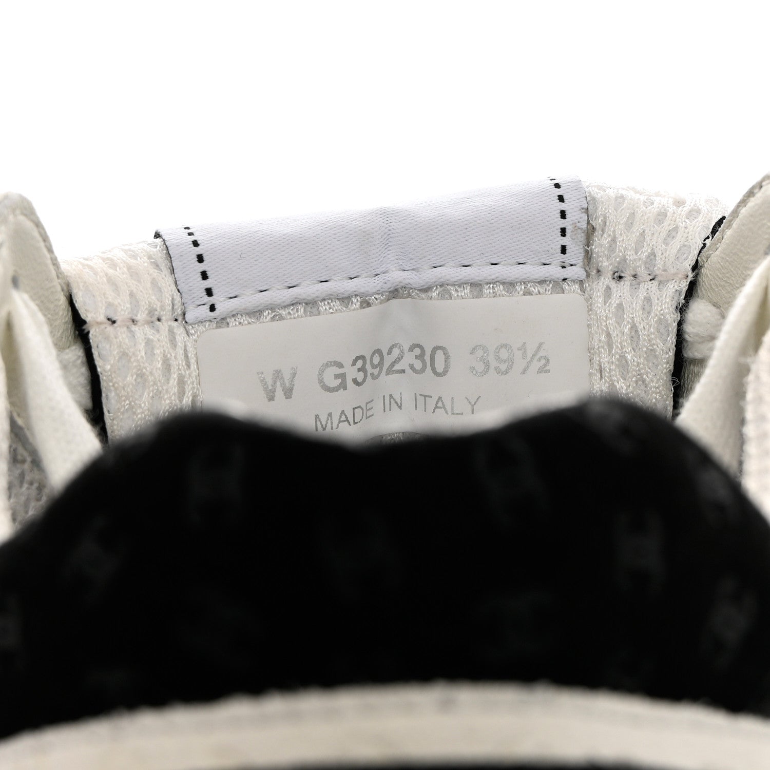 Chanel Nylon Suede Calfskin Printed CC Sneakers 39.5 White Black 6 of 13