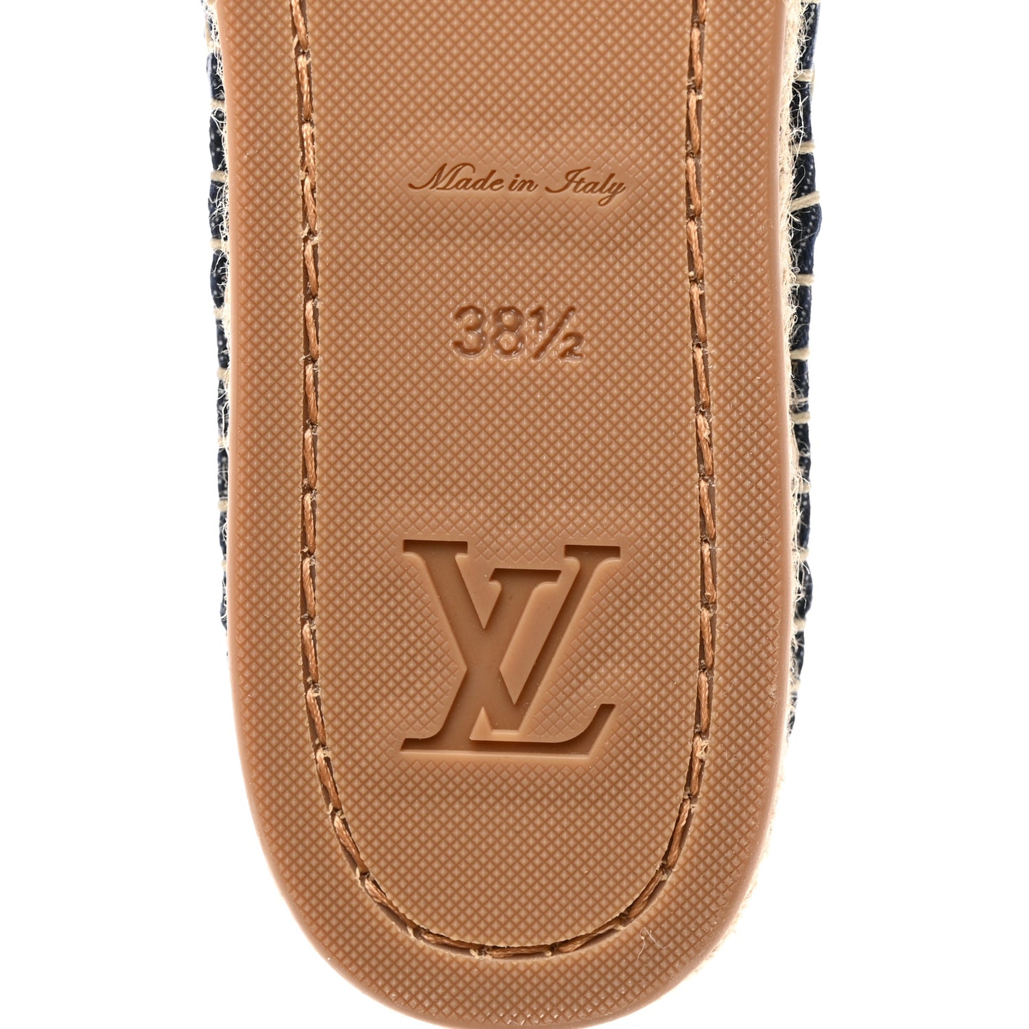 LOUIS VUITTON Denim Starboard Espadrille Flats 38.5 Blue