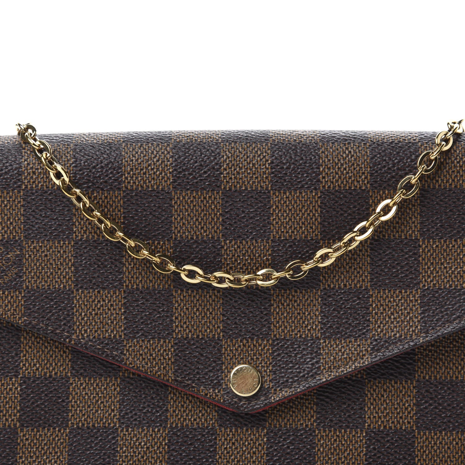 Louis Vuitton Damier Ebene Pochette Felicie Chain Wallet 12 of 12