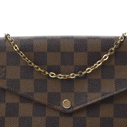 Louis Vuitton Damier Ebene Pochette Felicie Chain Wallet 12 of 12