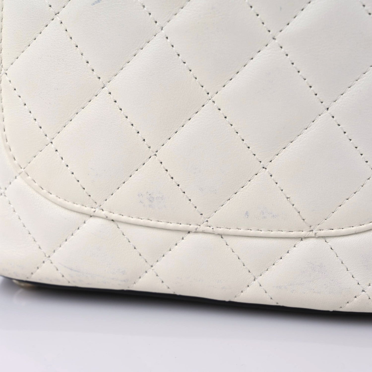 Chanel Calfskin Quilted Medium Cambon Tote White Black 8 of 17