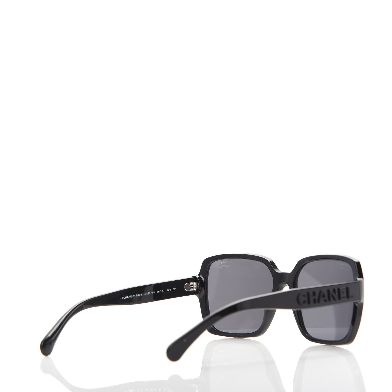 Chanel Acetate Polarized Square Sunglasses 5408 Black 4 of 8
