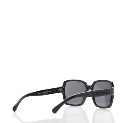 Chanel Acetate Polarized Square Sunglasses 5408 Black 4 of 8