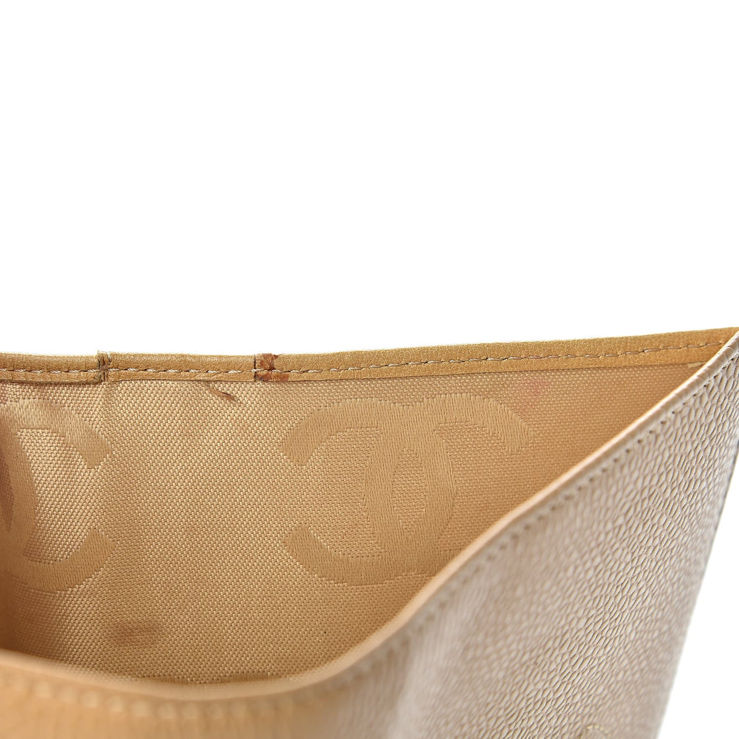 Caviar Timeless CC Yen Wallet Beige Clair