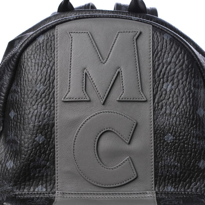 MCM Visetos Medium Stark Logo Stripe Backpack Black 10 of 11