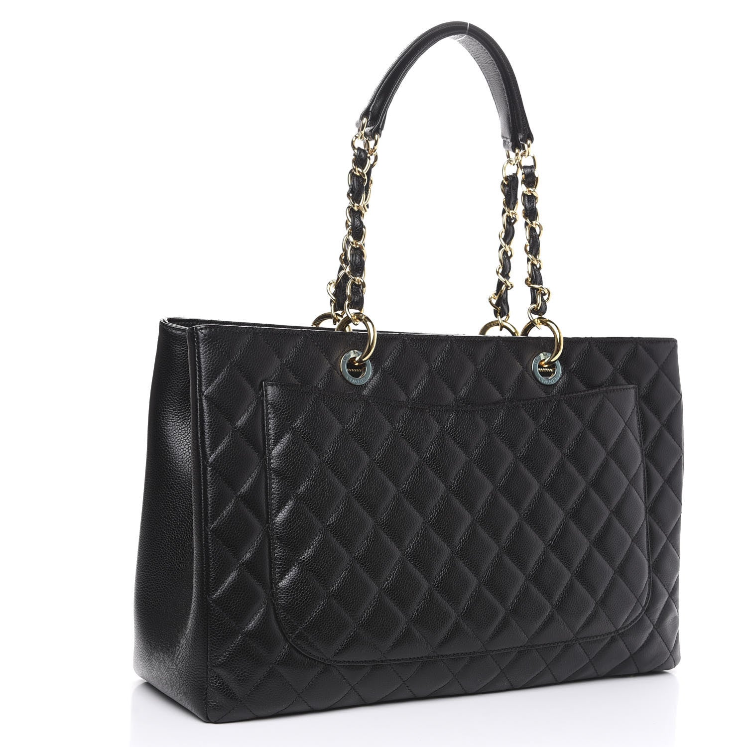 Chanel Caviar Quilted XL Grand Shopping Tote GST Black 3 of 11