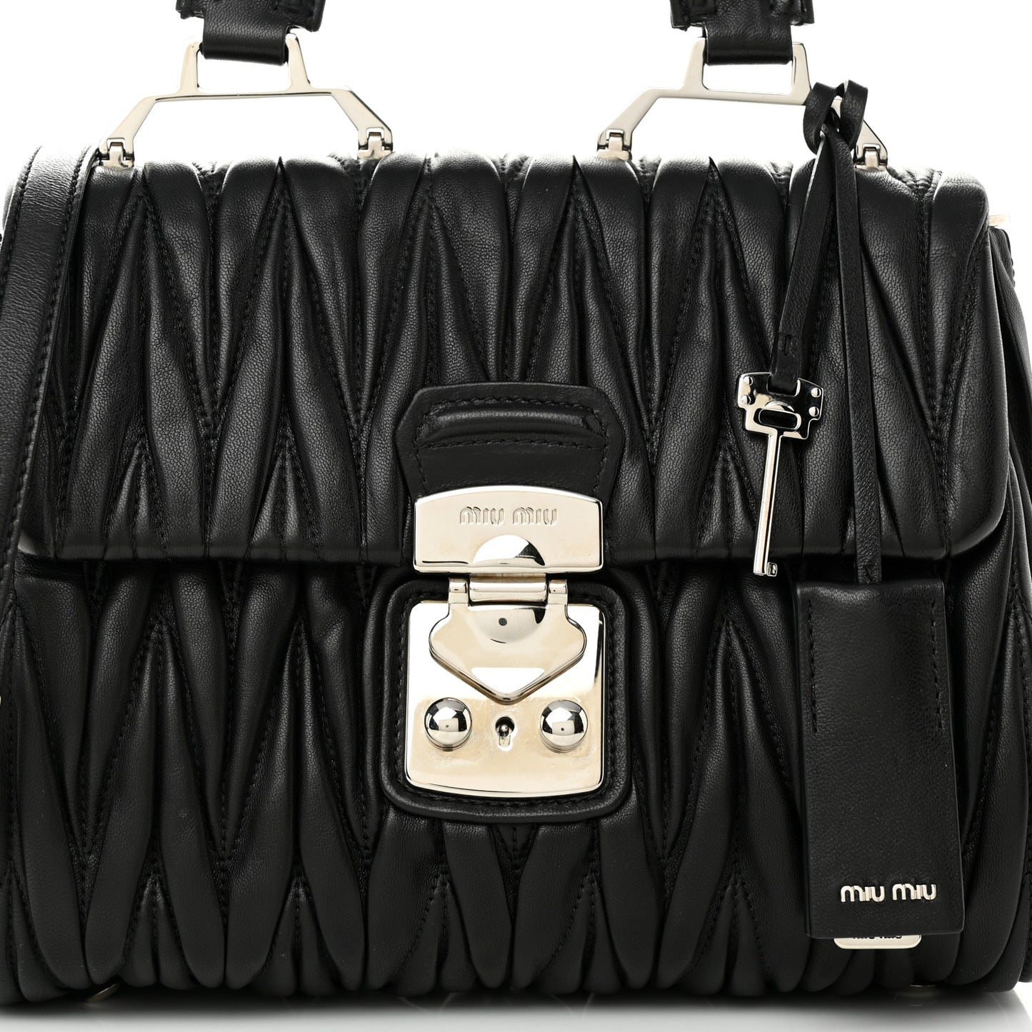 Nappa Matelasse Top Handle Tote Black