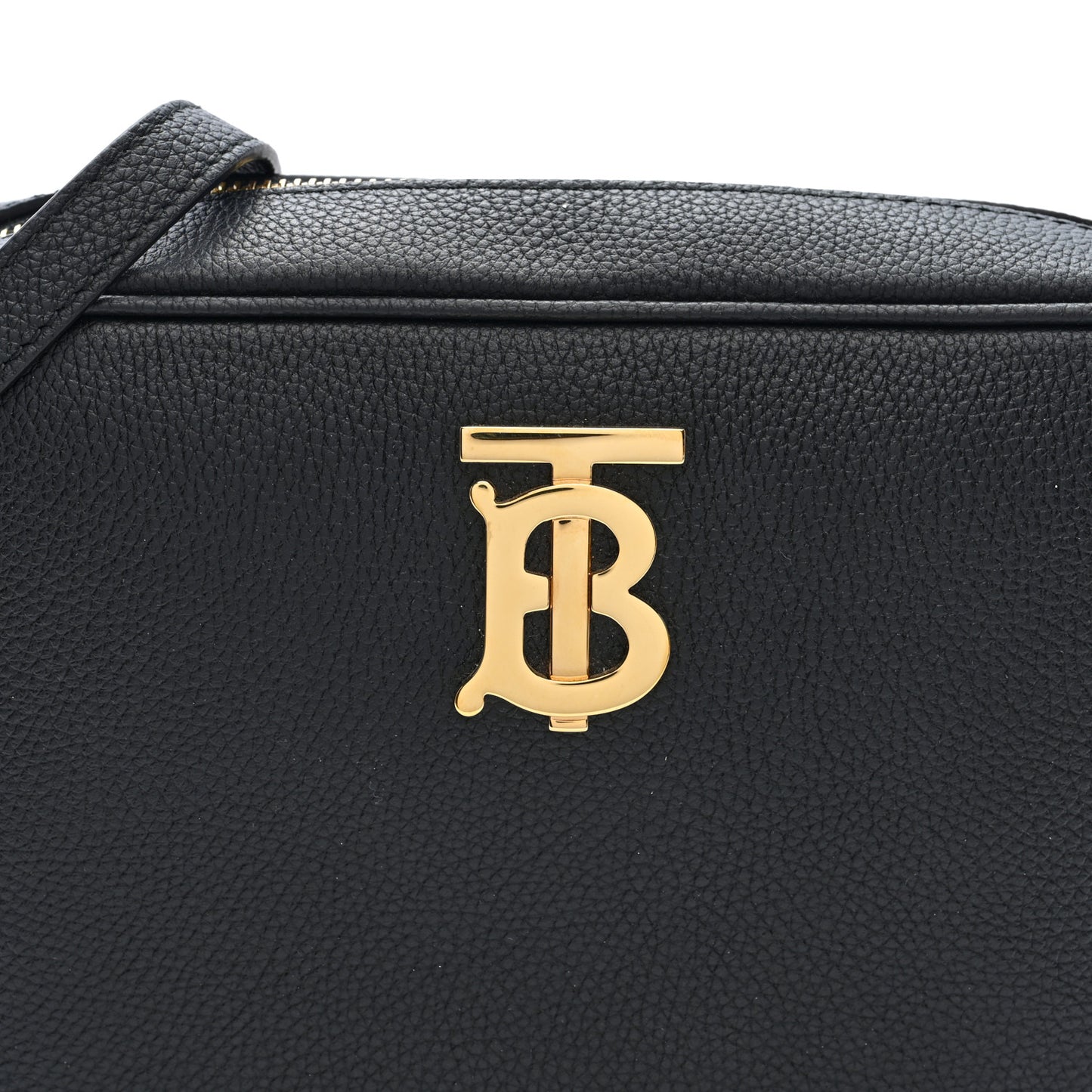 Grained Calfskin TB Large Camera Bag Black Black