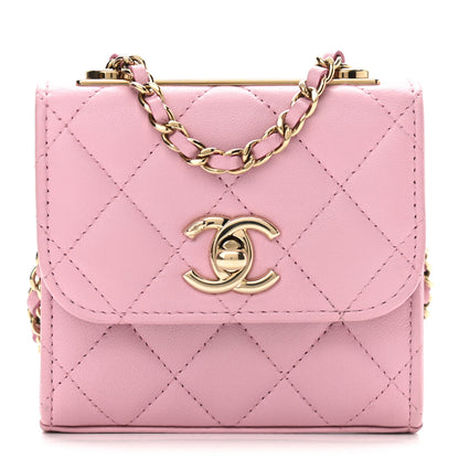 Chanel Lambskin Quilted Mini Trendy CC Clutch With Chain Dark Pink 1 of 10