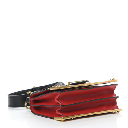 Prada City Calfskin Saffiano Cahier Bag Fuoco Black 4 of 9
