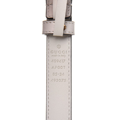 Gucci Calfskin Double G 20mm Belt 85 34 Mystic White 3 of 8