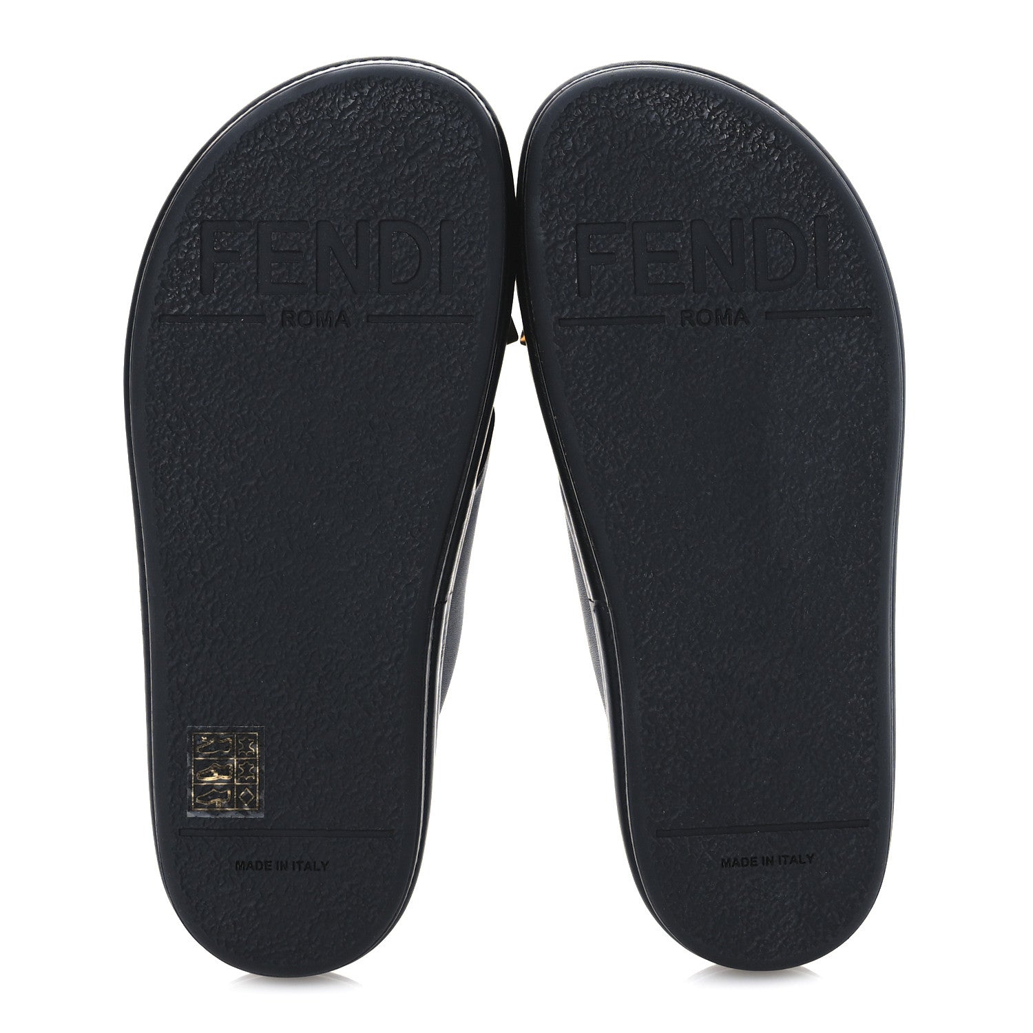 Fendi Vitello Womens Fendigraphy Slide Sandals 36 Black 7 of 14