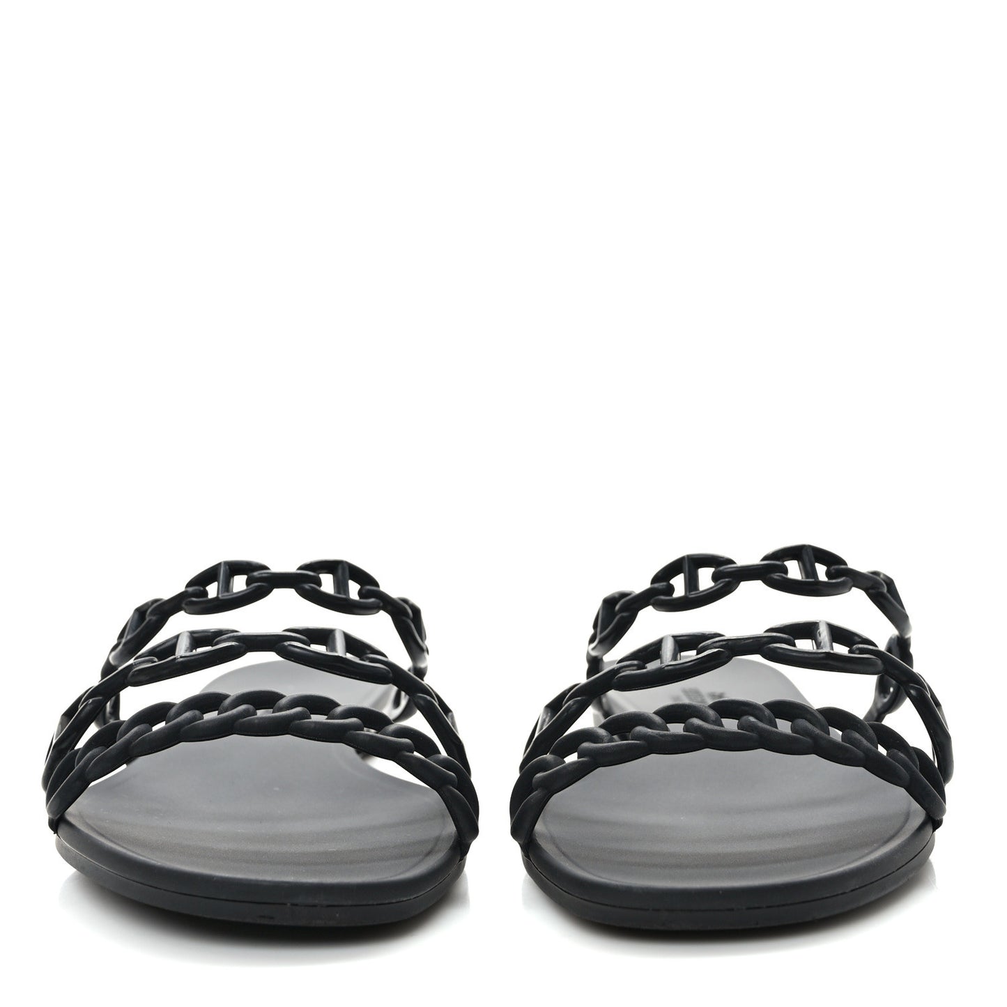 Rubber Chaine d'Ancre Rivage Sandals 37 Black