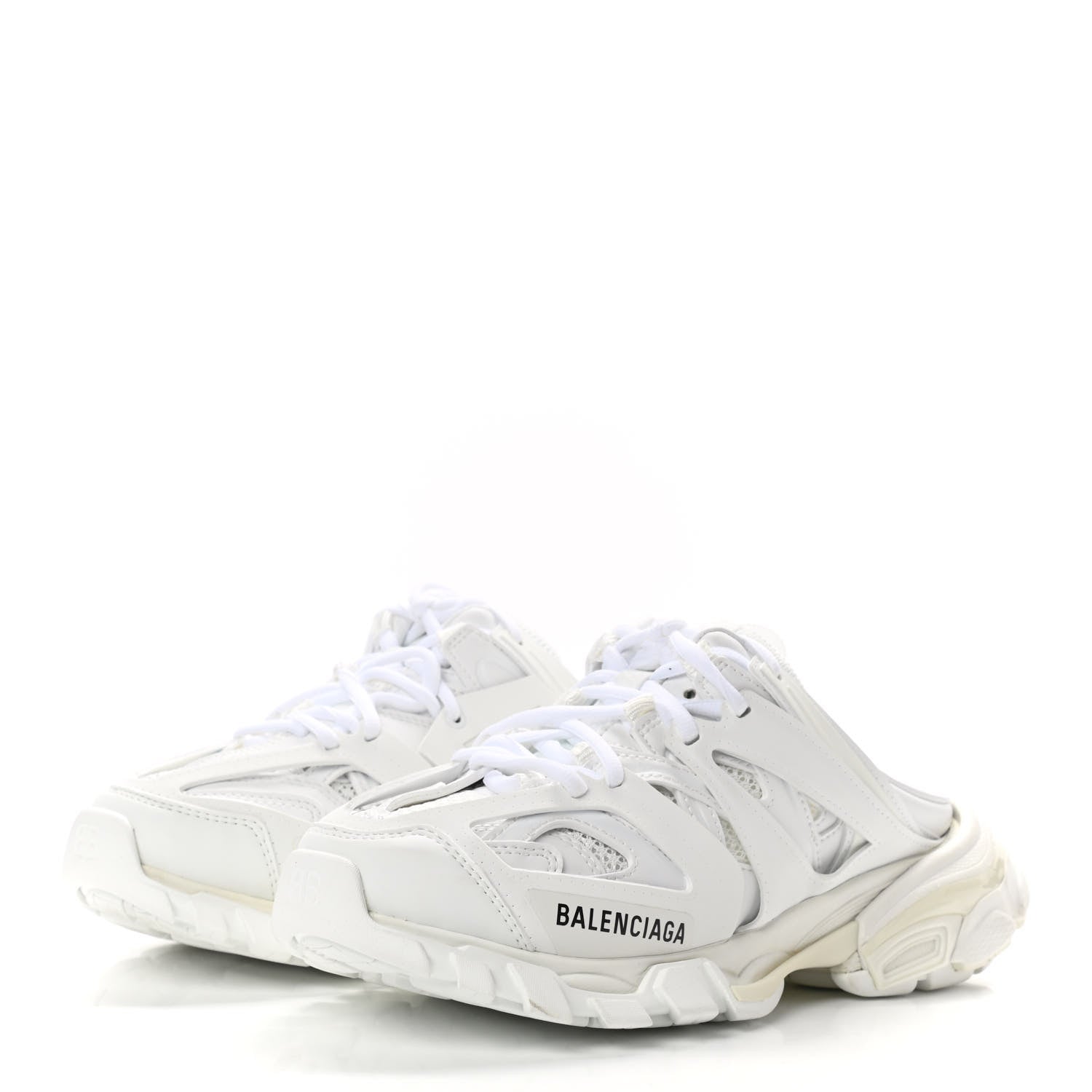 Balenciaga Mesh Nylon Womens Track Mules 36 White 4 of 9