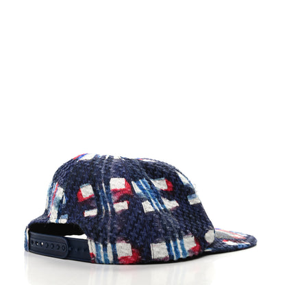 Chanel Tweed Printed Airline CC Cap Hat Red White Blue 3 of 7