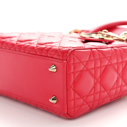 Christian Dior Lambskin Cannage Small My ABCDior Lady Dior Fraise 10 of 10